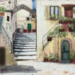 Arco Normanno10x10Oiloncanvas:board